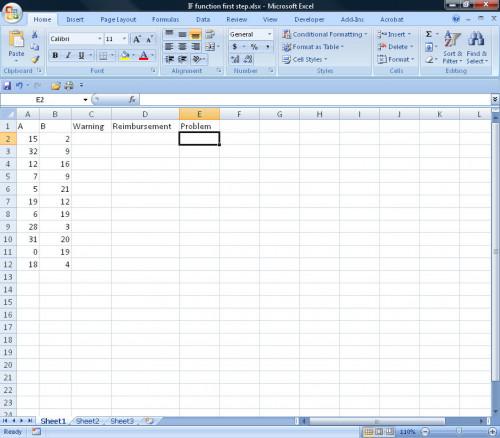 Hvordan bruke "hvis" funksjon i Excel
