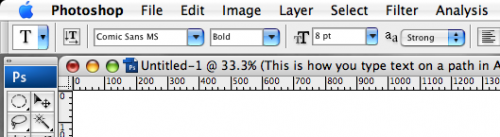 Hvordan lage tekst på en bane i Adobe Photoshop