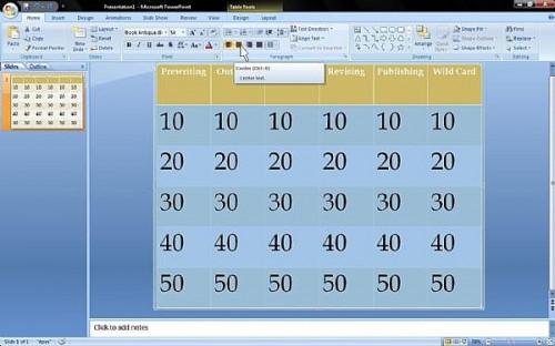 Hvordan lage Classroom spill Bruke PowerPoint 2007