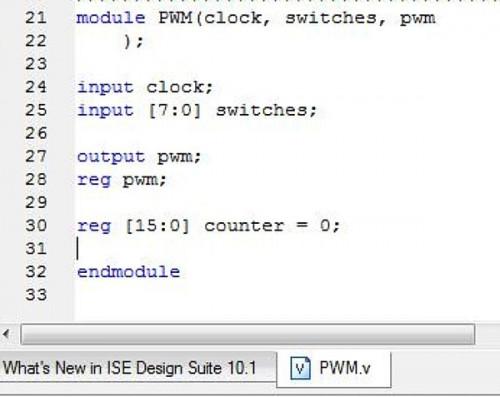 Hvordan lage en Pulse Width Modulation (PWM) i en Verilog modul kjører du en Motor / Servo