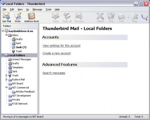 Hvordan bruke Thunderbird e-post