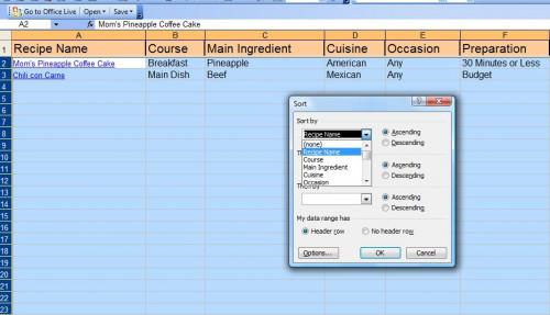 Hvordan du oppretter en Excel oppskrift regneark