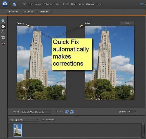 Hvordan bruke Quick Fix Med Adobe Photoshop Elements 6