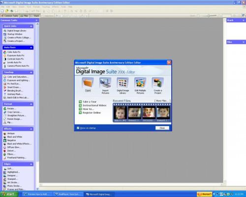 Hvordan bruke Rammer og Mats i Microsoft Digital Image programvare