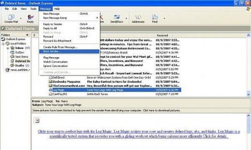 Hvordan å stoppe uønsket e-post i Outlook Express