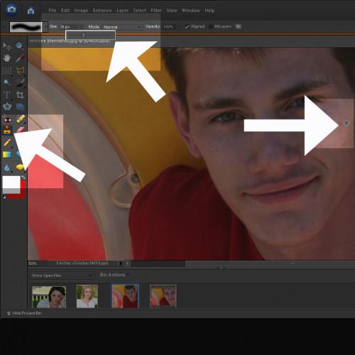 Slik fjerner urenheter i Adobe Photoshop