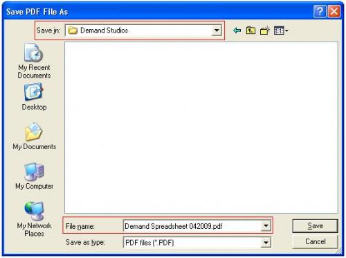 Hvordan spare en XLS-fil som en PDF-fil?