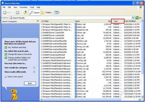 Slik søker Windows CAB-filer