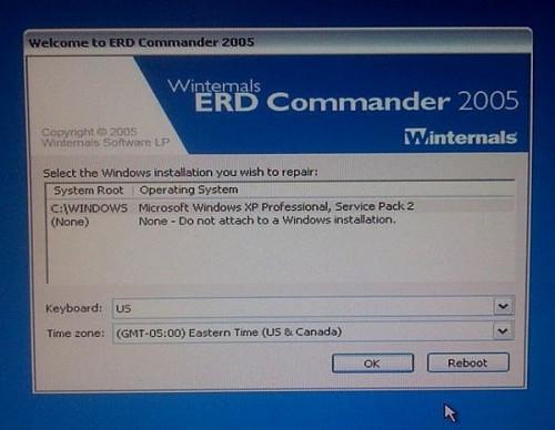 Hvordan utføre en XP Systemgjenoppretting Fra ERD Commander 2005