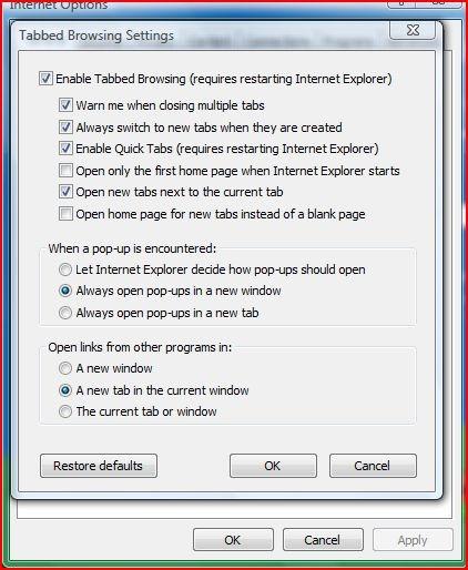 Hvordan åpne en fane Ny Internet Explorer på din hjemmeside