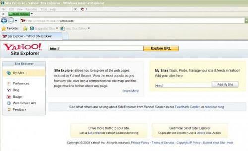 Hvordan finne tilbakekoblinger til nettstedet ditt ved hjelp Yahoo Site Explorer