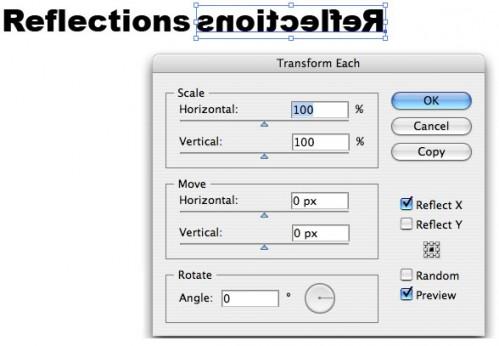 Hvordan speilbilde tekst i Adobe Illustrator