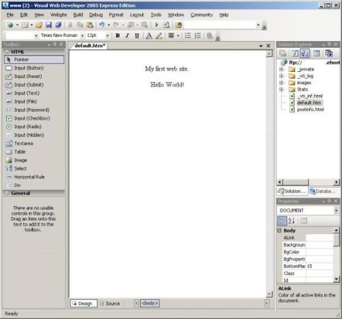 Hvordan få kontakt med Visual Web Developer 2005 Express Edition til eNom webhosting