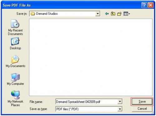 Hvordan spare en XLS-fil som en PDF-fil?