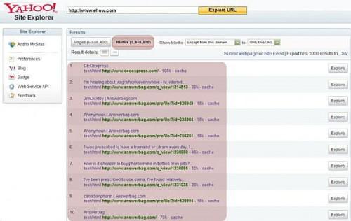 Hvordan finne tilbakekoblinger til nettstedet ditt ved hjelp Yahoo Site Explorer