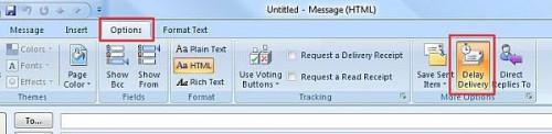 Slik planlegger du en e-post i Outlook 2007 eller 2003