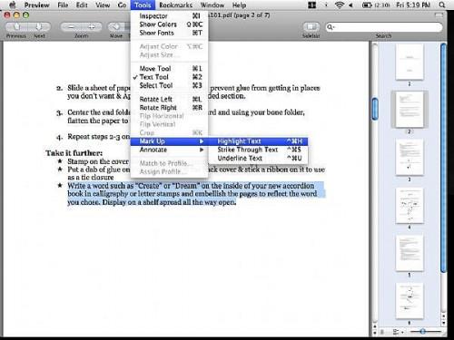 Hvordan redigere PDF-filer med forhåndsvisning i Mac OSX Leopard