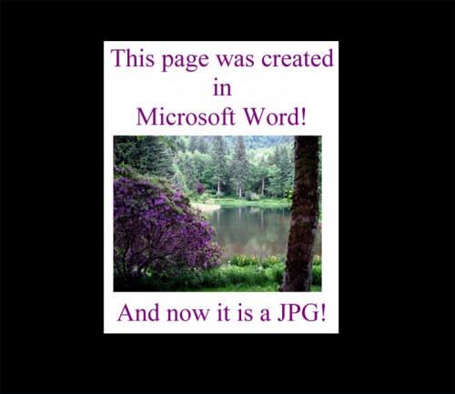 Slik konverterer et Word-dokument til et JPEG-bilde