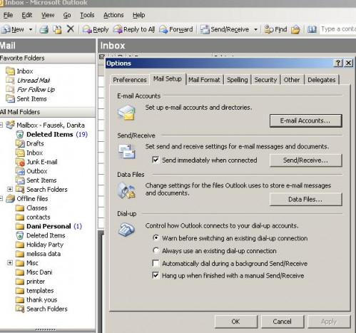 Hvordan lage en personlig mappe i Outlook 2003