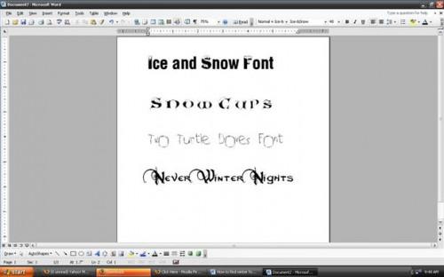 Hvordan finne Winter Fonts