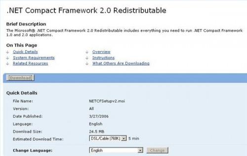 Slik installerer du Microsoft Net Compact Framework 2.0