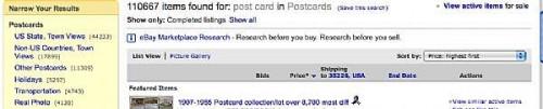 Hvordan selge gamle postkort på eBay