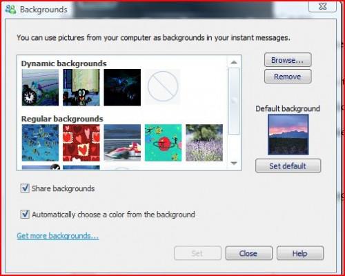Hvordan Sett en bakgrunn i en Windows Live Messenger